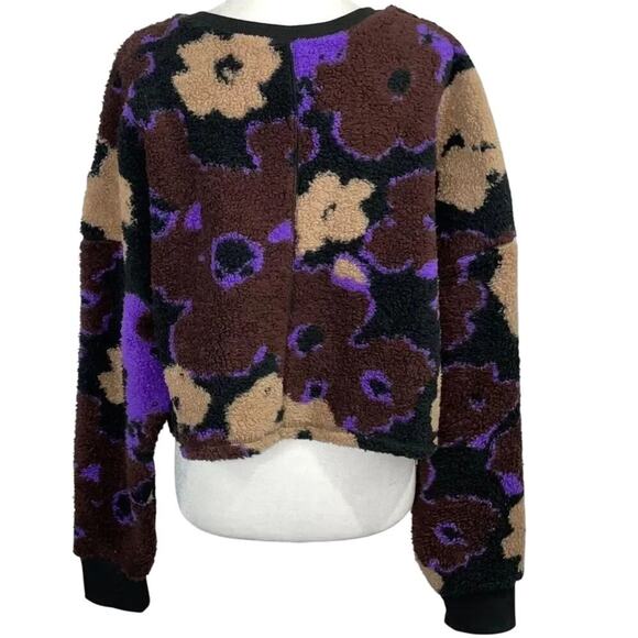 BP High Pile Fleece Long Sleeve Floral Pullover Sweatshirt Size 2X New w/ Tag - Picture 11 of 16